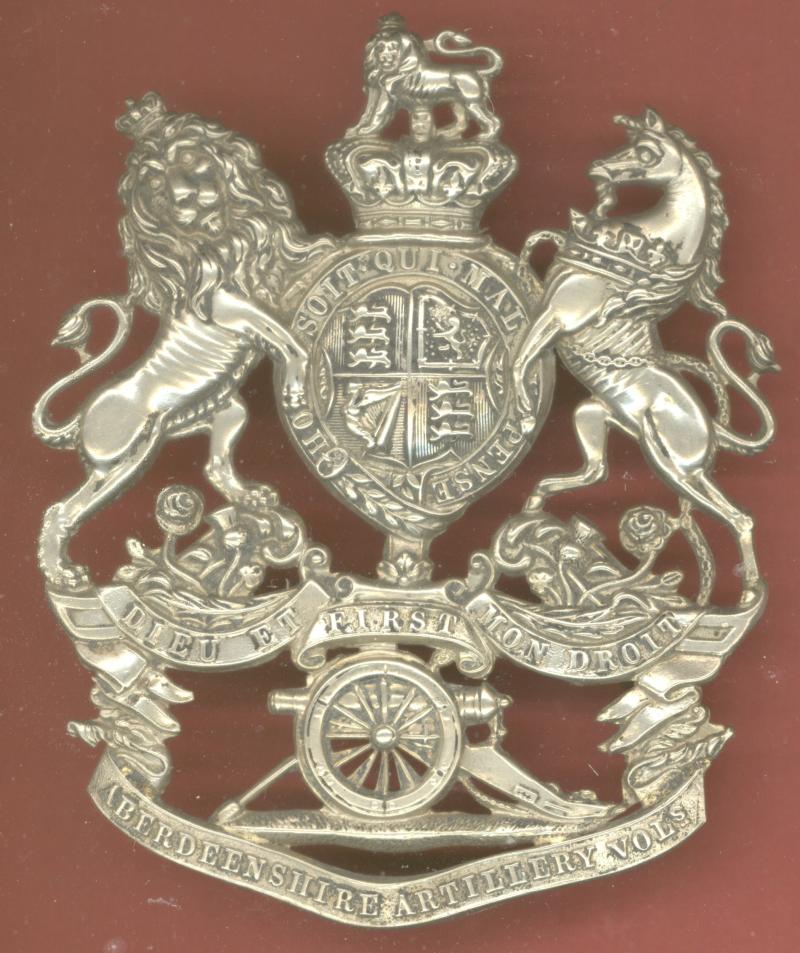 Scottish 1st Aberdeenshire Artillery Volunteers Victorian helmet plate