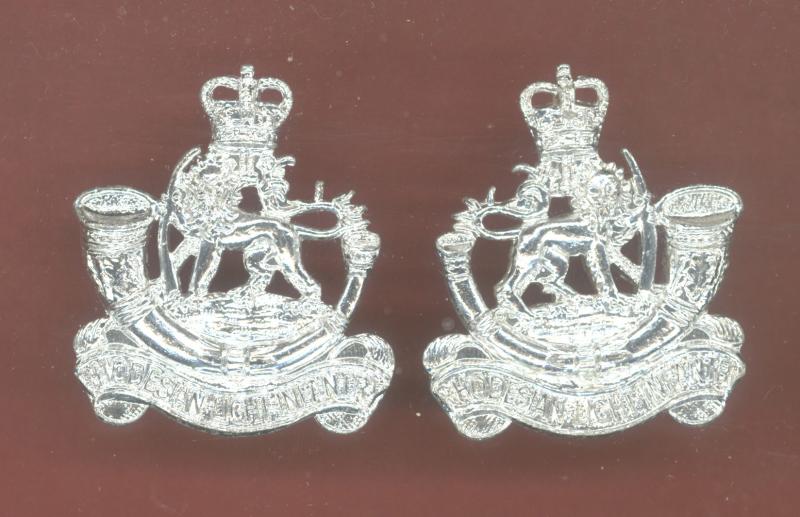 Rhodesian Light Infantry Staybright collar badges