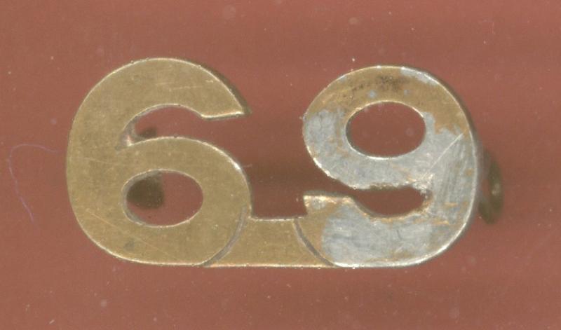 Canadian 69th St. John, Quebec Bn. WW1 CEF Shoulder Numeral