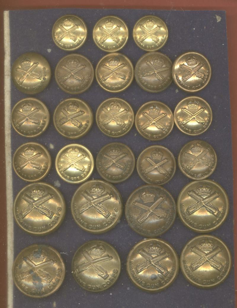 Machine Gun Corps WW1 buttons