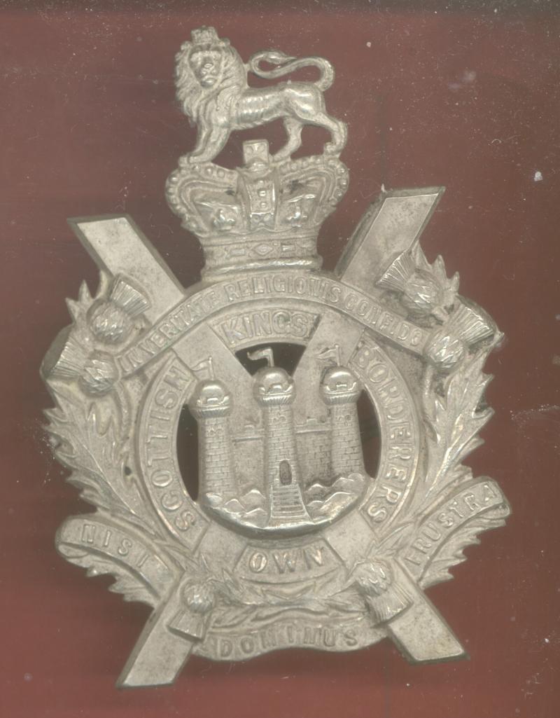 King's Own Scottish Borderers Victorian helmet plate centre