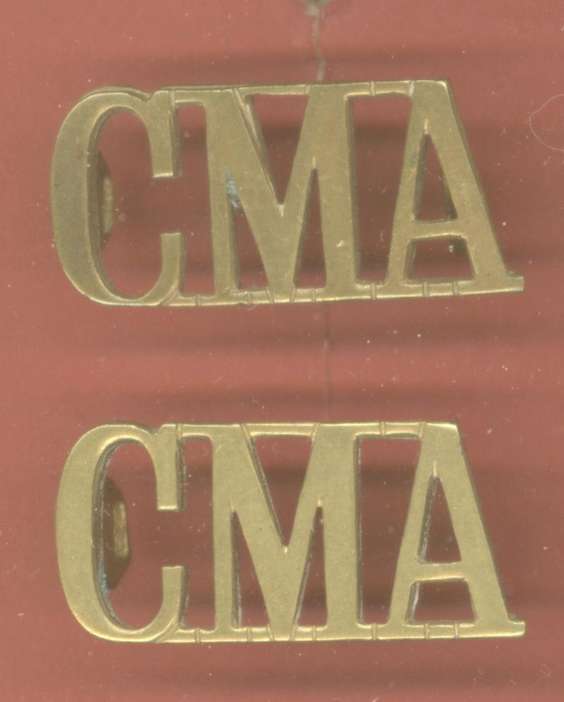 C.M.A. Corps of military Accountants shoulder titles
