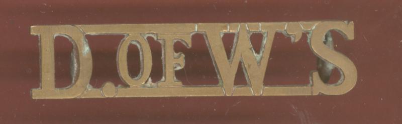 D of W'S Duke of Wellington's Regiment shoulder title