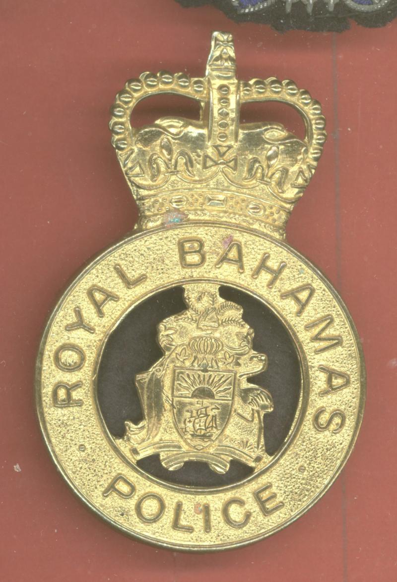 British Colonial Royal Bahamas Police large helmet badge