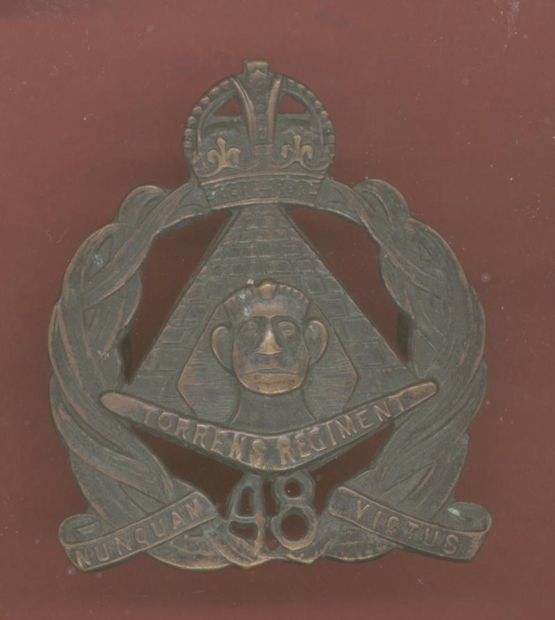 Australian 48th Infantry Battalion (Torrens Regiment) slouch hat badge circa