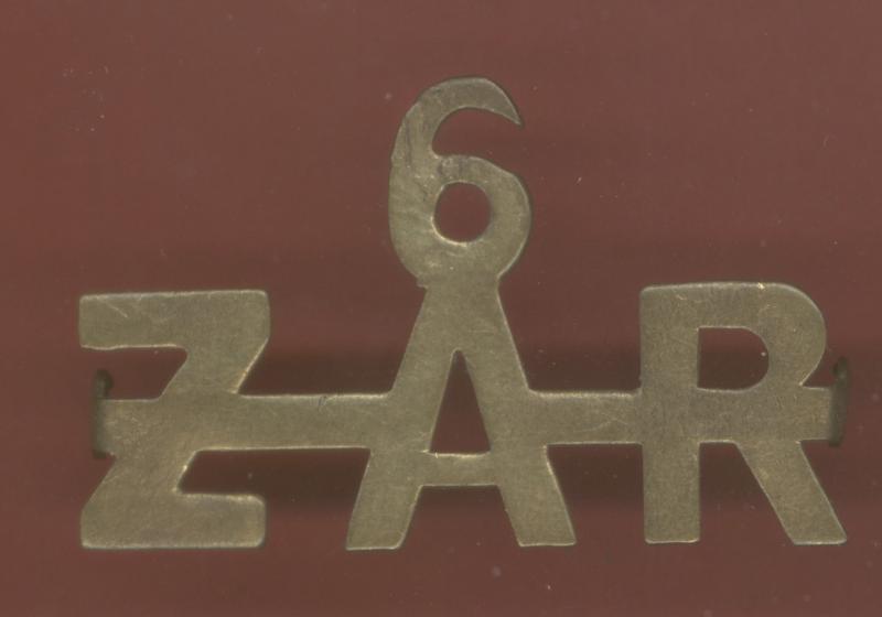 South African 6/ZAR 6th Zuid Afrikaans Ruiters WW1 shoulder title