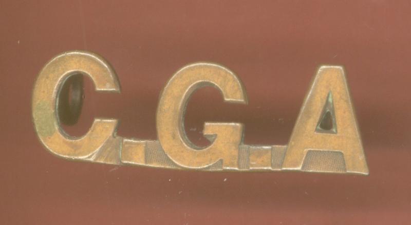 Canadian C.G.A. Canadian Garrison Artillery WW1 CEF shoulder title