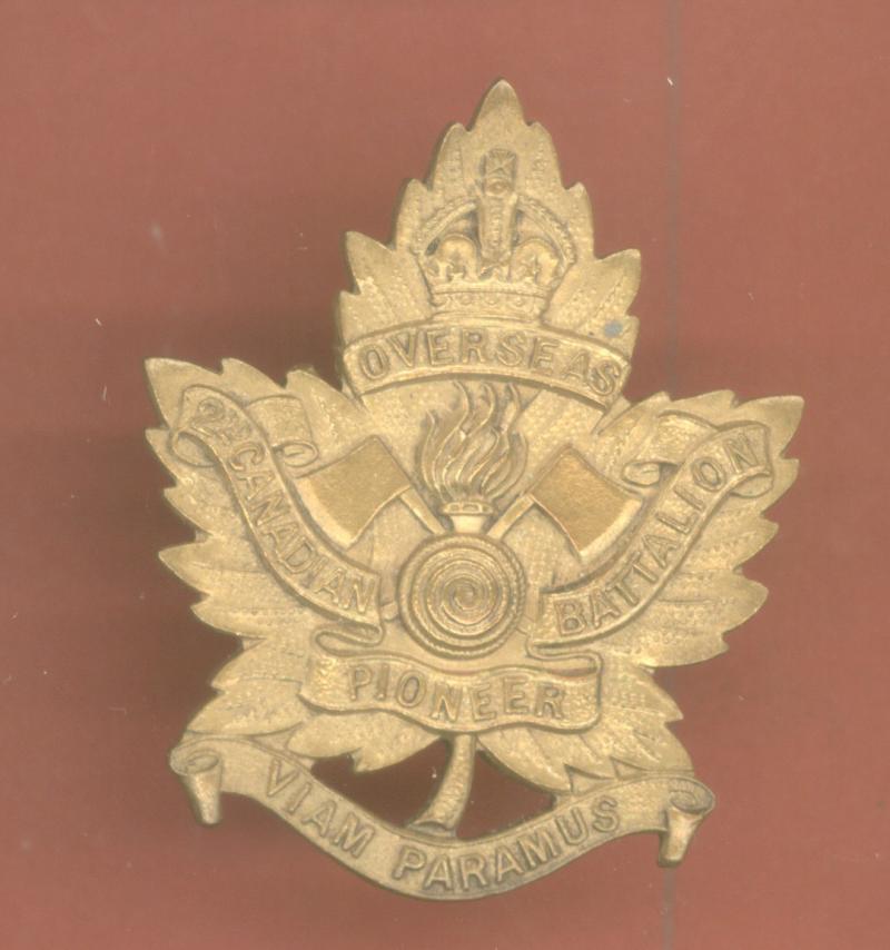 Canadian 2nd Pioneer Battalion WW1 CEF cap  badge