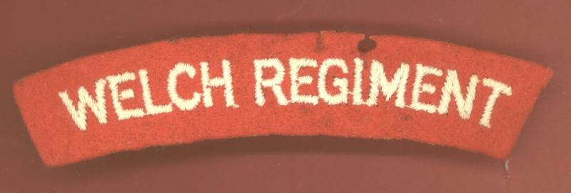 WELCH REGIMENT WW2 cloth shoulder title