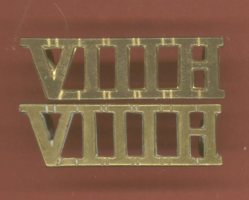 VIIIH 8th King's Royal Irish Hussars Officers shoulder titles