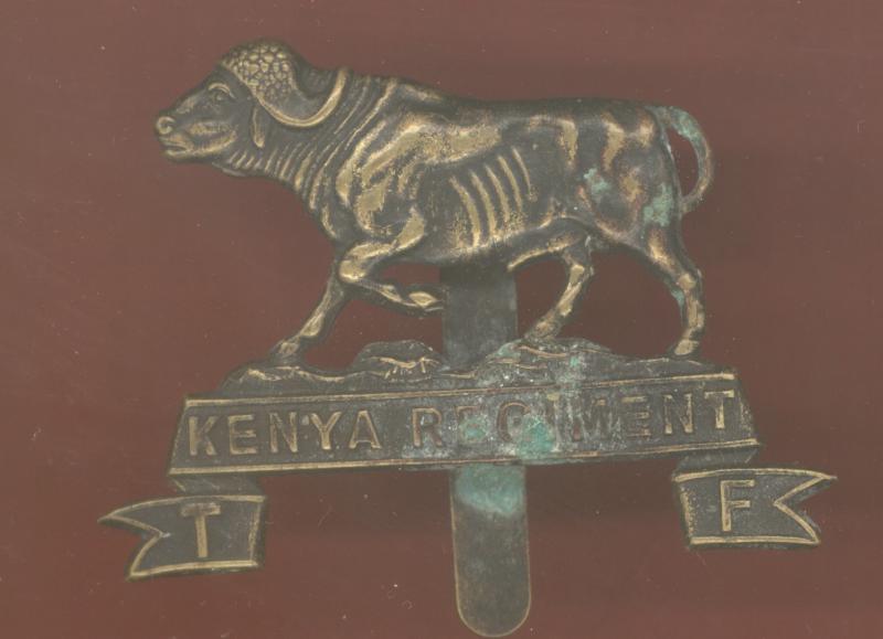 British Colonial The Kenya Regiment T.F. cap badge