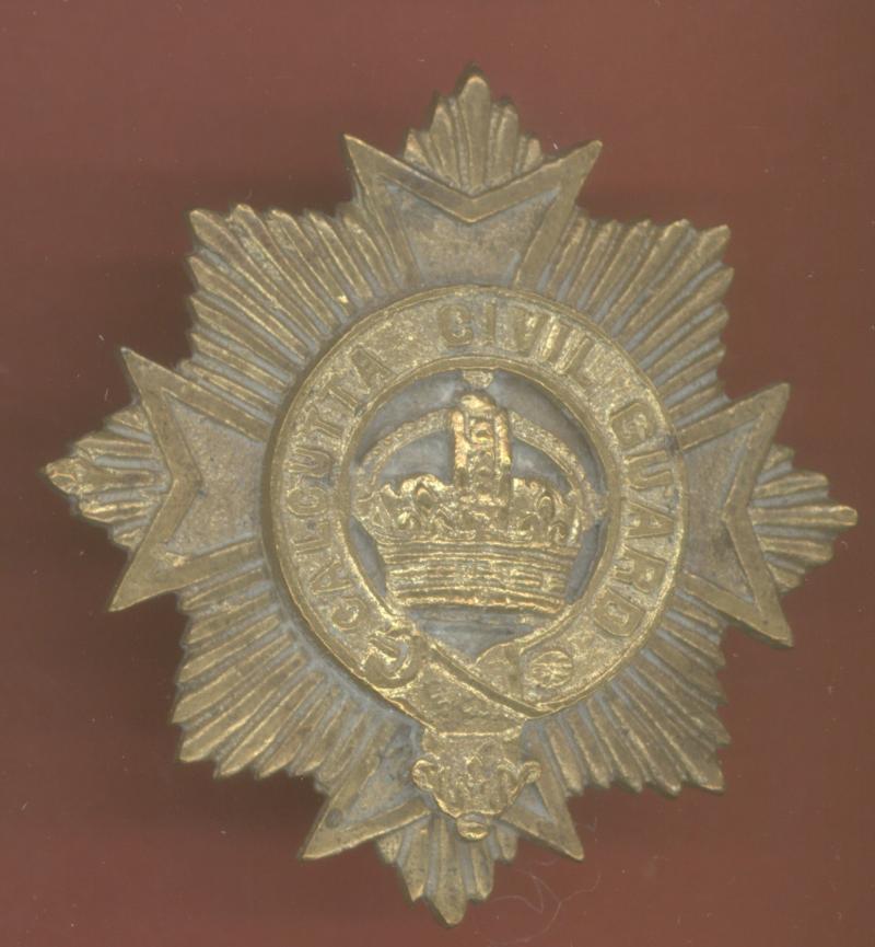 Indian Calcutta Civil Guard  head-dress badge