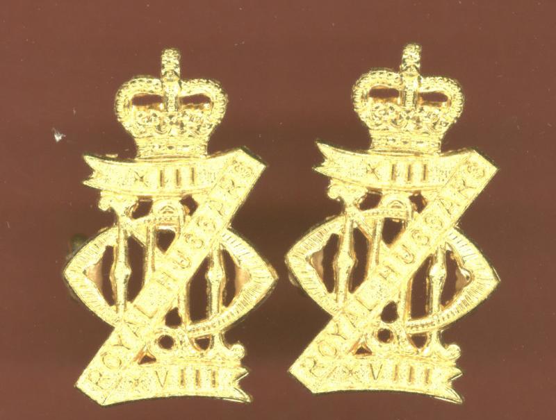 13th/18th Royal Hussars collar badges
