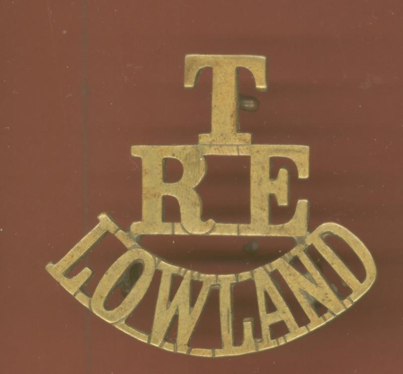 T / RE / LONDON WW1 shoulder title
