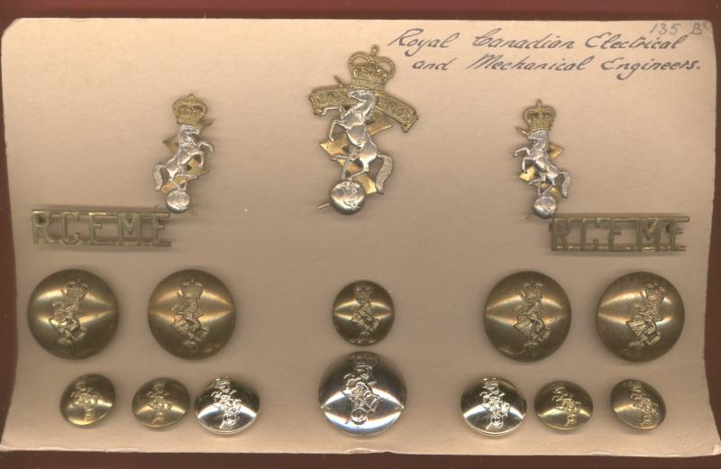 Royal Canadian Electrical Mechanical Engineers badge set