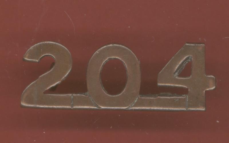 Canadian 204th Toronto Beavers Bn. WW1 CEF shoulder title