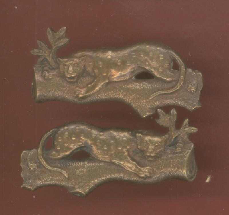 South African First City Volunteers collar badges