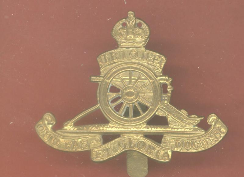 Royal Artillery brass beret badge