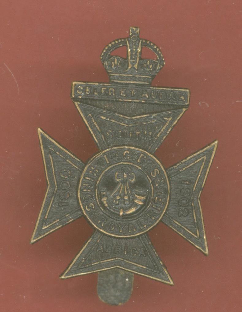 1st Cadet Bn. King's Royal Rifle Corps Cadets Officer's F.S. cap badge