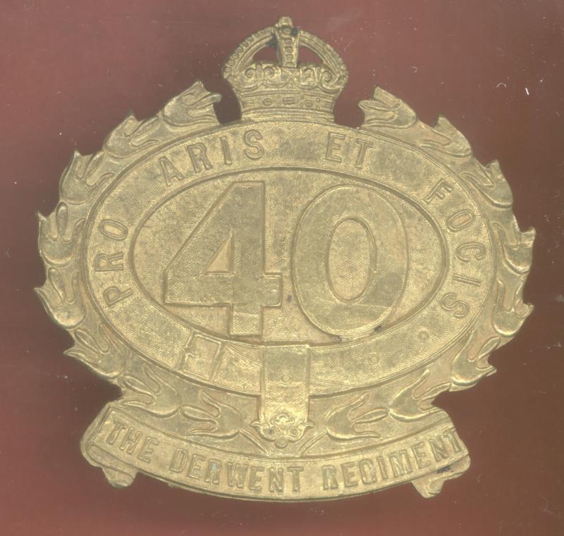 Australian 40th Infantry Battalion (Derwent Regiment) slouch hat badge