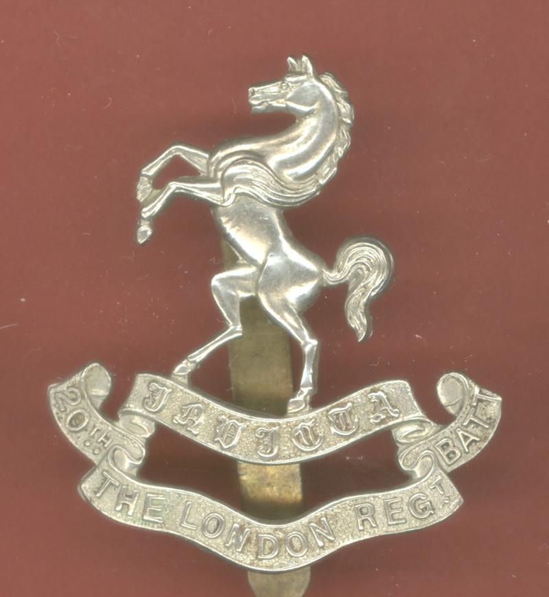 20th County of London Bn. London Regiment OR's cap badge