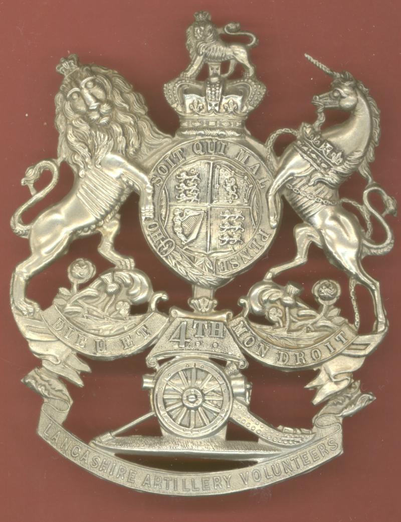 4th Lancashire Artillery Volunteers Victorian helmet plate