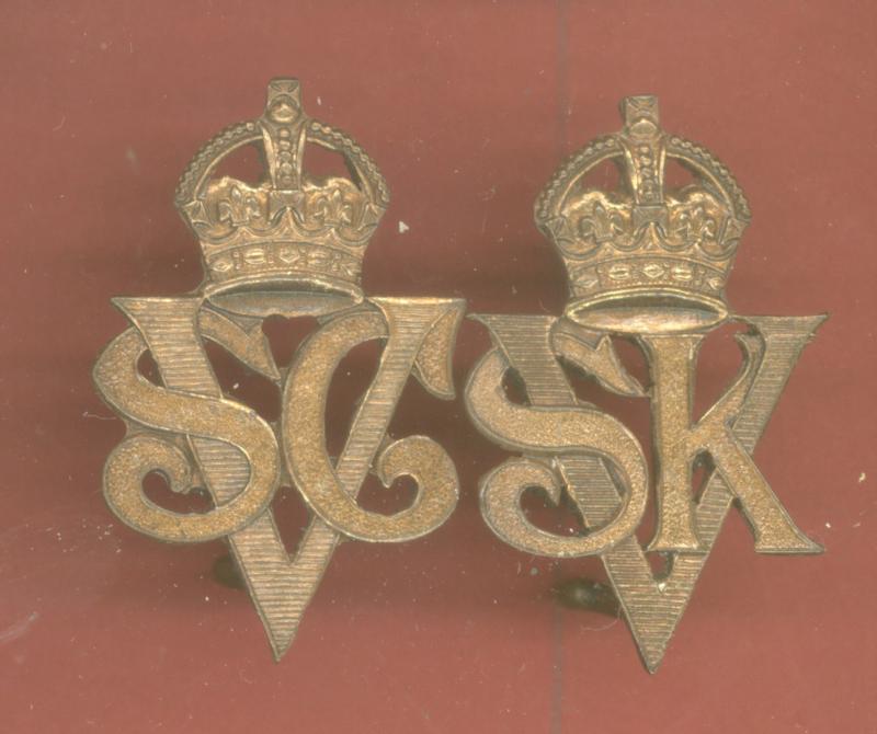 South African Staff Corps Volunteers WW2 collar badges