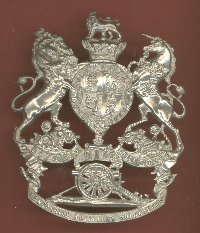 21st Lancashire Artillery Volunteers Victorian helmet plate