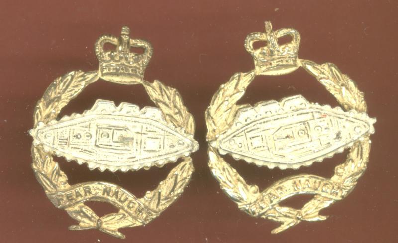 Royal Tank Regiment Officer's dress collar badges