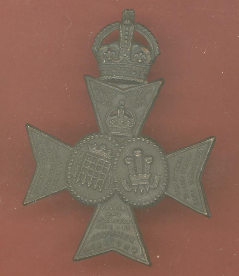 16th (County of London) Bn. The London Regt (Queen s Westminster & Civil Service Rifles) cap badge
