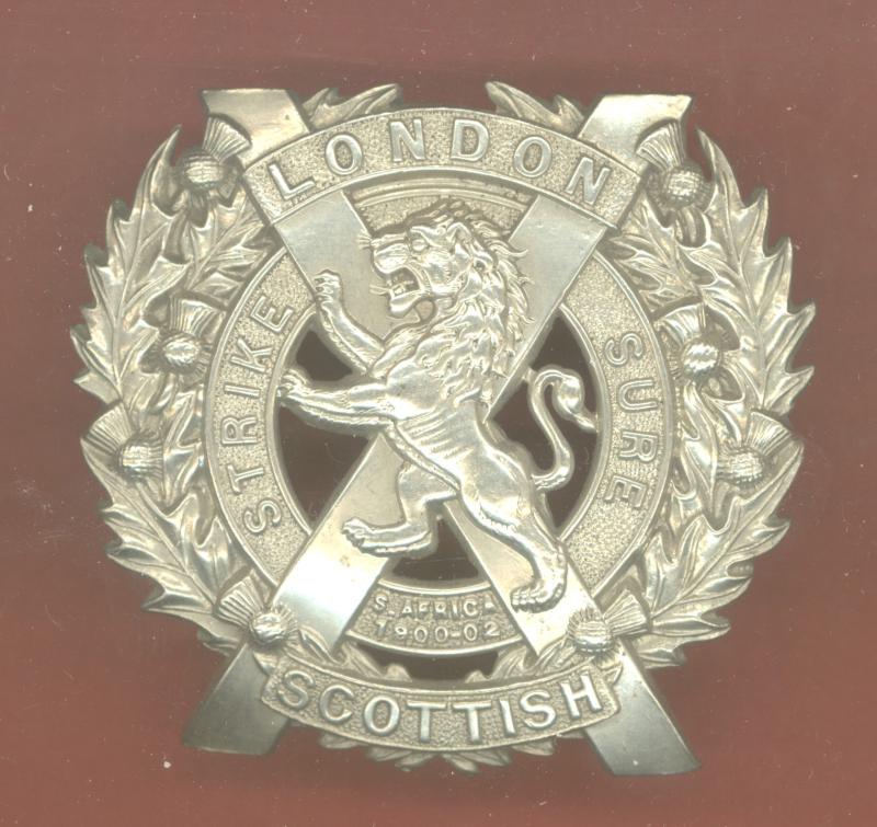 The London Scottish OR's glengarry badge