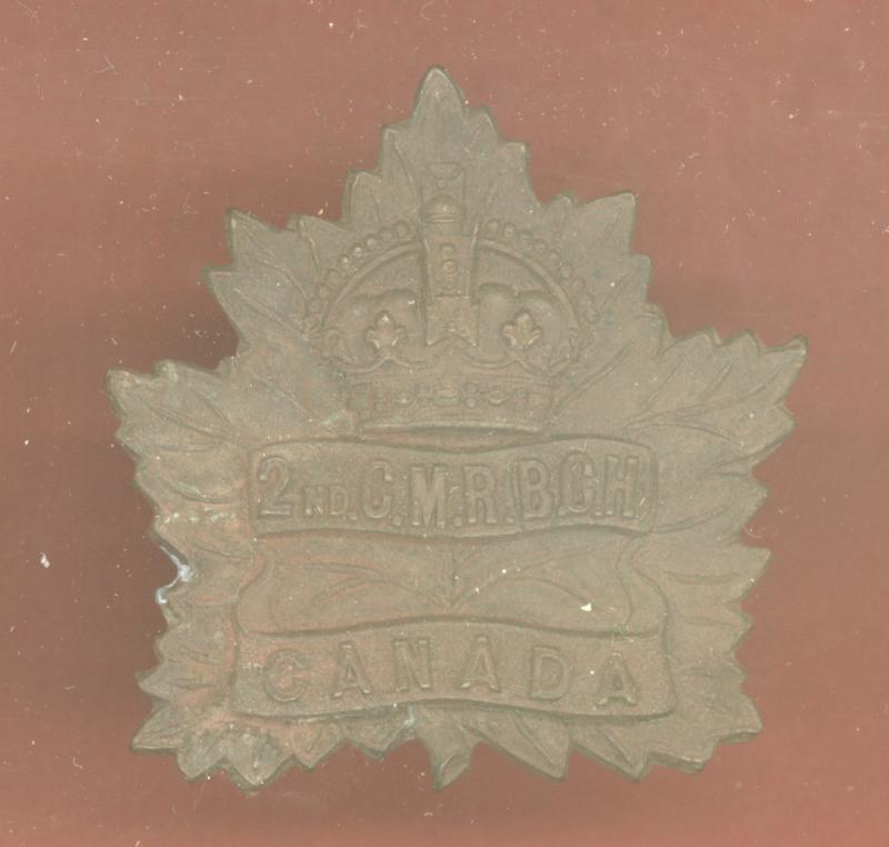 Canadian 2nd Mounted Rifles WW1 CEF cap badge