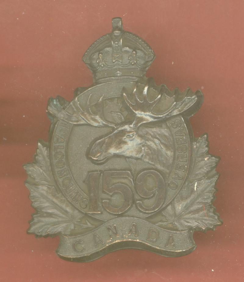 Canadian 159th Sudbury Bn. WW1 CEF cap badge