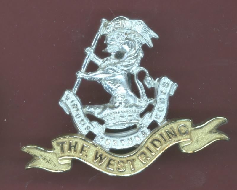 Duke of Wellington’s West Riding Regiment Officer’s dress cap badge