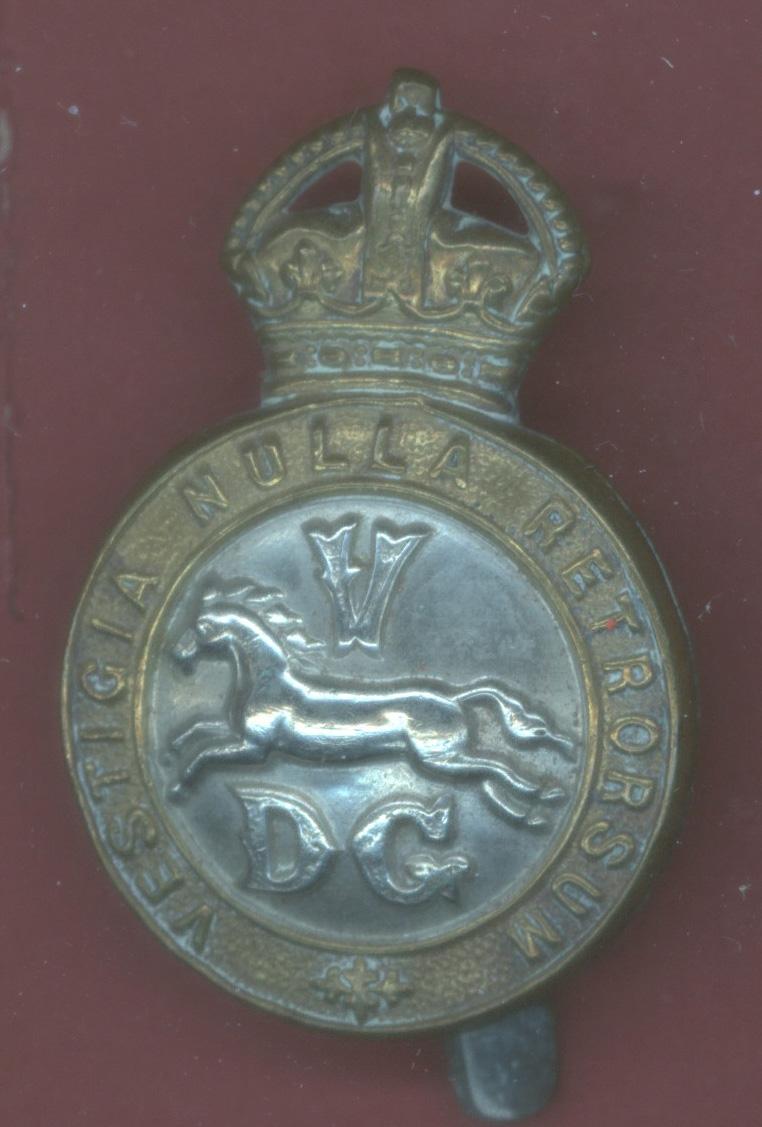 5th (Princess Charlotte of Wales's) Dragoon Guards WW1 OR's cap badge