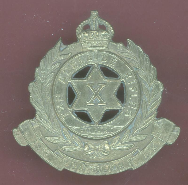 Australian 10th Infantry Battalion (The Adelaide Regiment) slouch hat  Badge