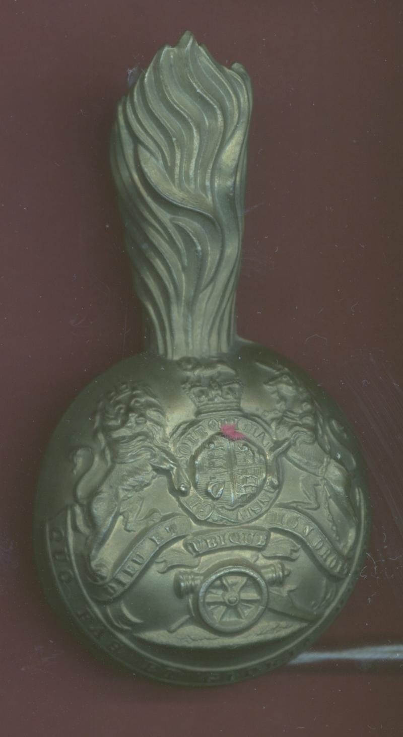 Royal Artillery Victorian OR s full dress busby plume holder .
