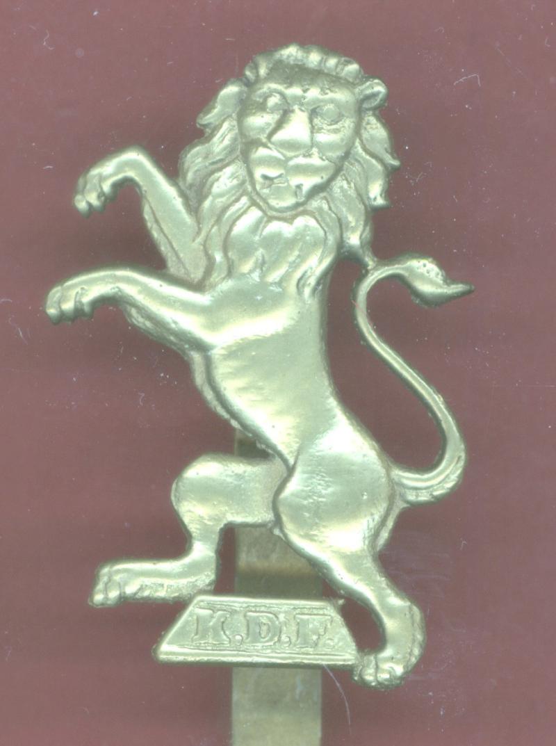 British Colonial Kenya Defence Force cap badge