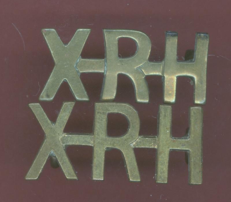 X-R-H 10th Royal Hussars shoulder titles