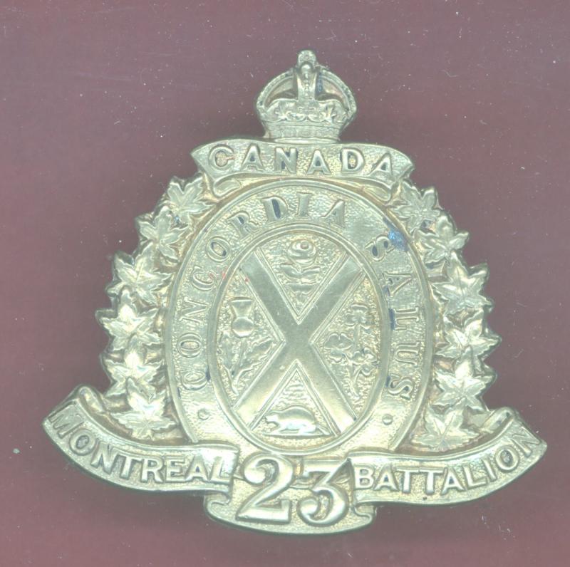 Canadian 23rd Montreal Bn. WW1 CEF cap badge