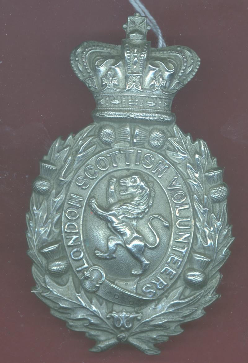 London Scottish Volunteers Victorian pouch belt plate circa 1875-1902.