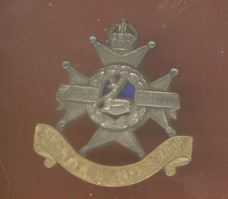 The Sherwood Foresters Notts & Derby Regt. Officer's cap badge