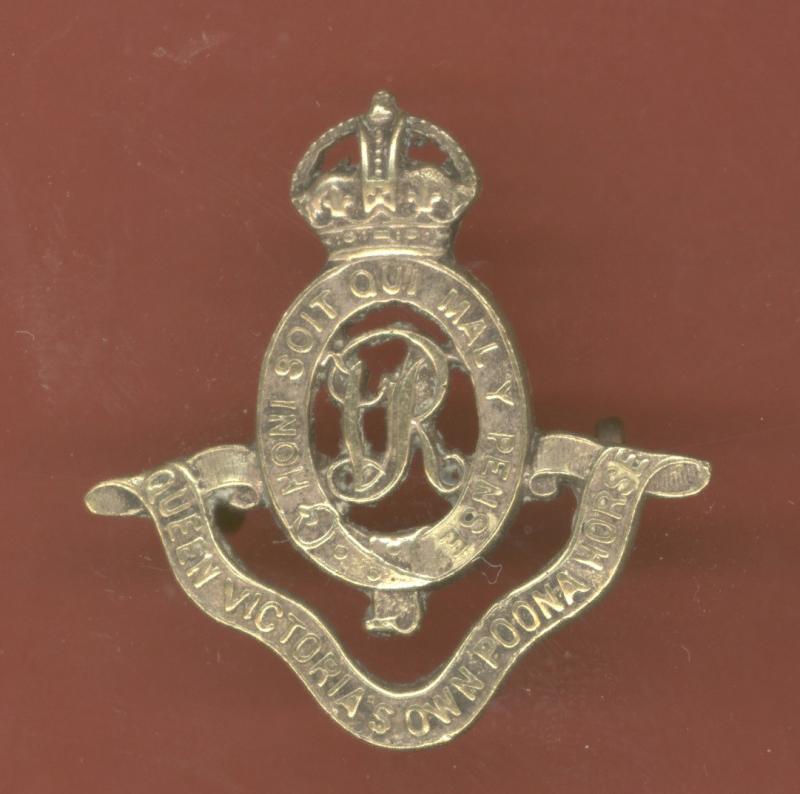 Indian Army 17th Queen Victoria's Own Poona Horse head-dress badge