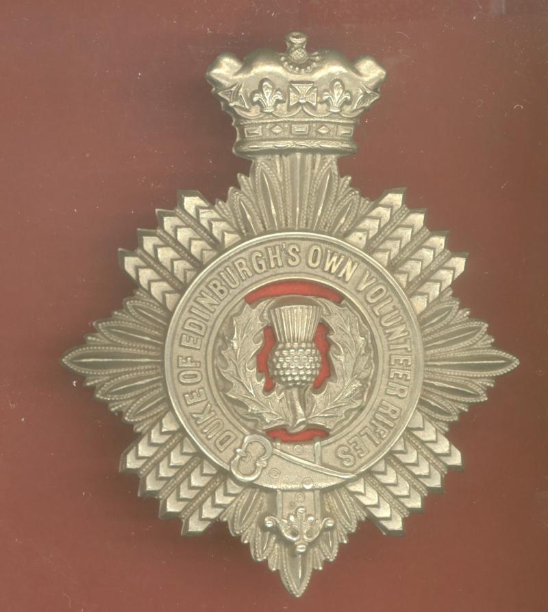 South African Duke of Edinburghs Own Volunteer Rifles Edwardian helmet plate