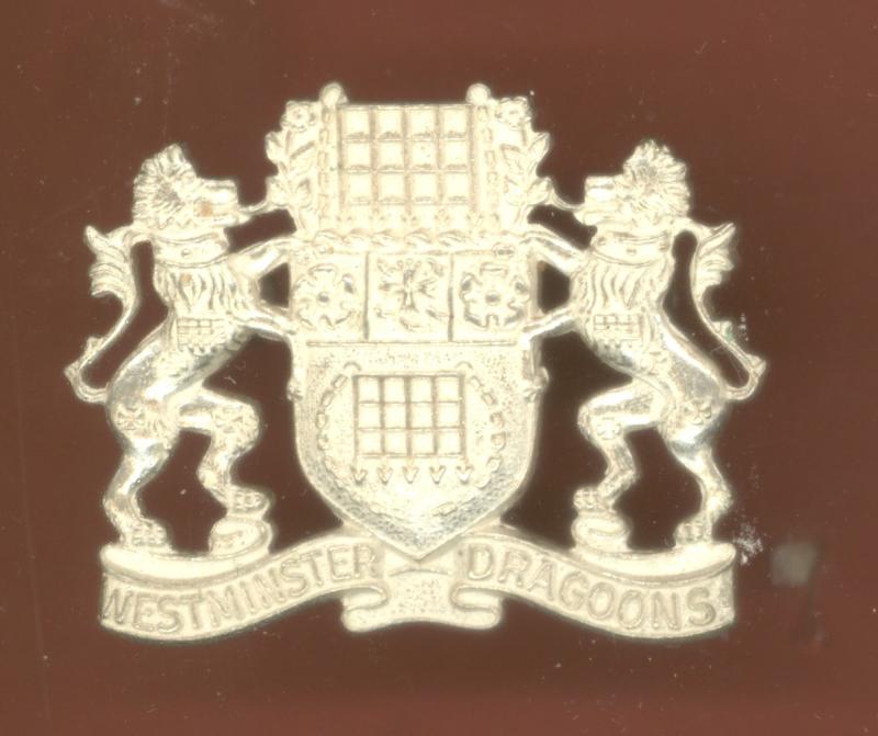 Westminster Dragoons Officer's cap badge