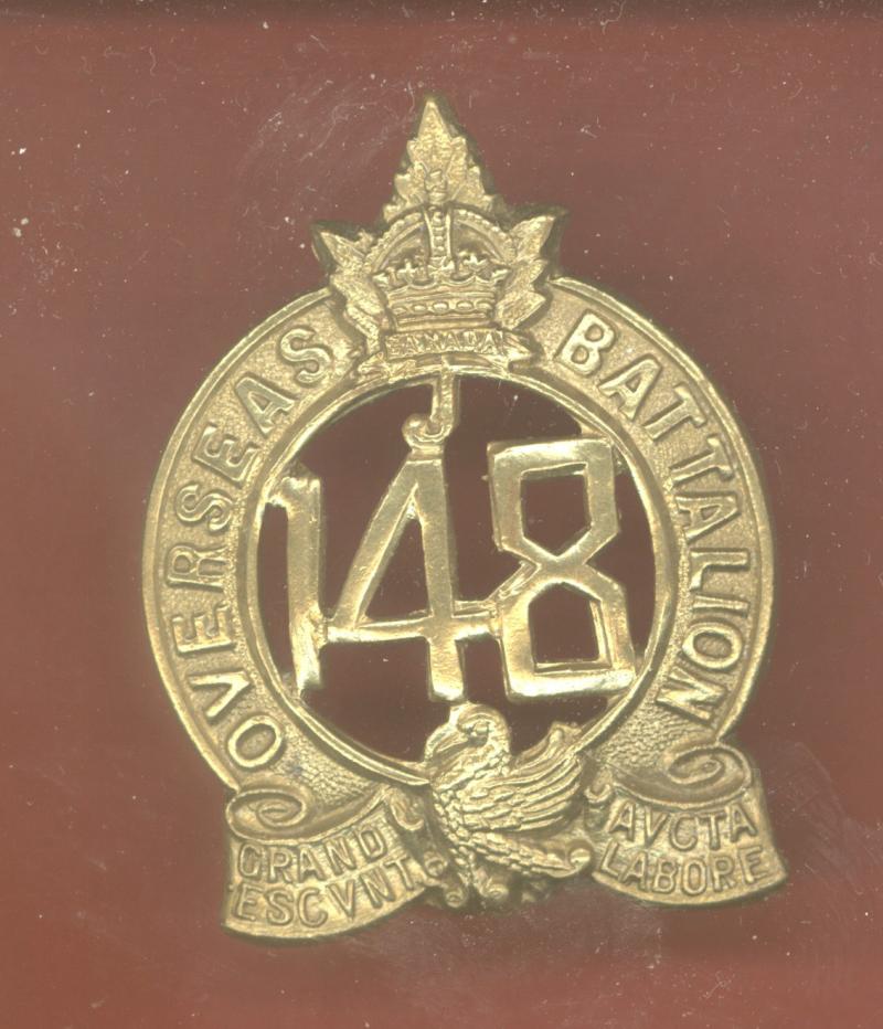 Canadian 148th Montreal Bn. WW1 CEF cap badge