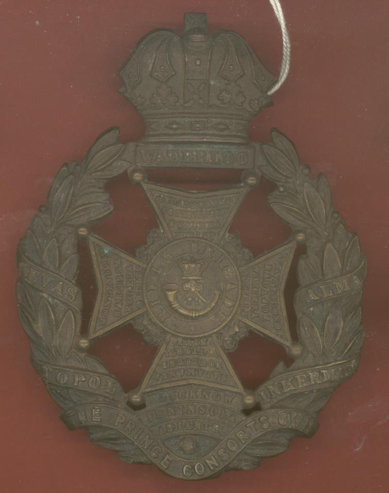 Rifle Brigade  Victorian OR's helmet plate