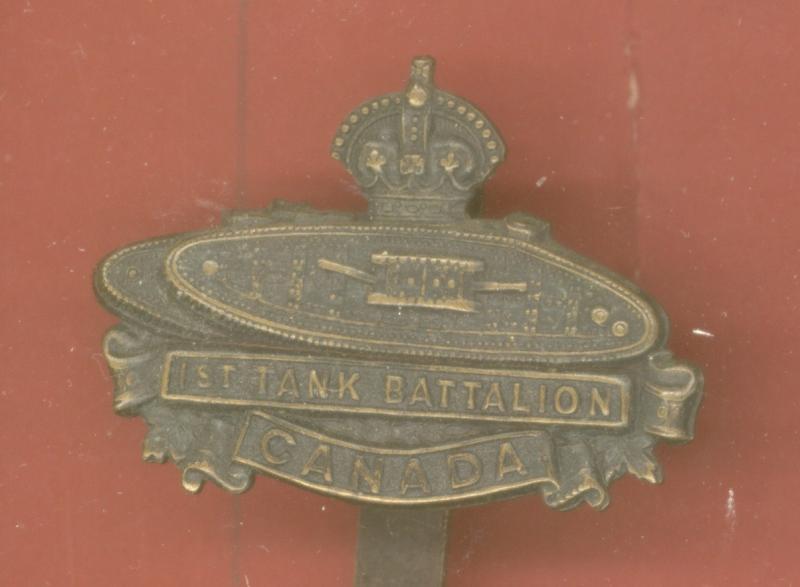Canadian 1st Tank Battalion WW1 CEF badge