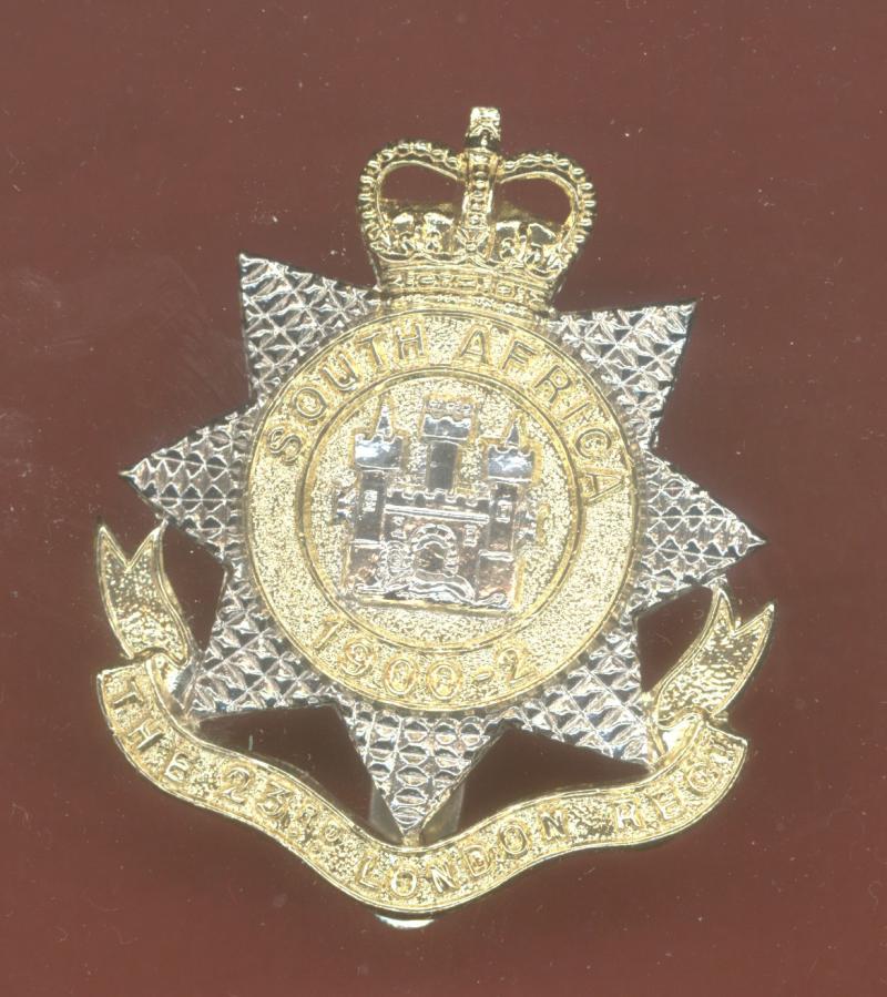 23rd County of London Regiment staybright cap badge