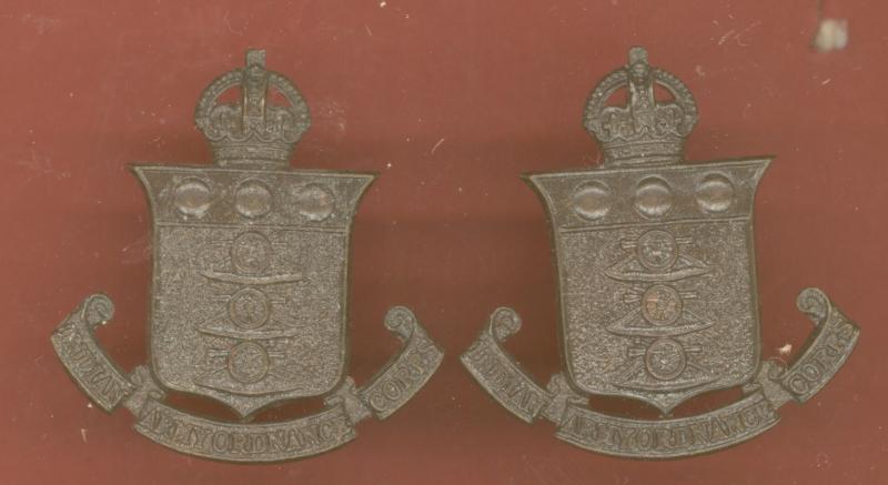 Indian Army : Indian Army Ordnance Corps Officer's OSD collar badges